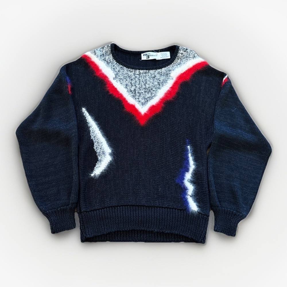 Vintage Max Bradley Sweater Womens M Black Knit‎ 80s 90s Retro